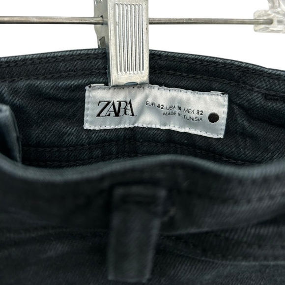 Zara Marine Straight Leg Jeans - Black - Size 10 - Picture 9 of 9